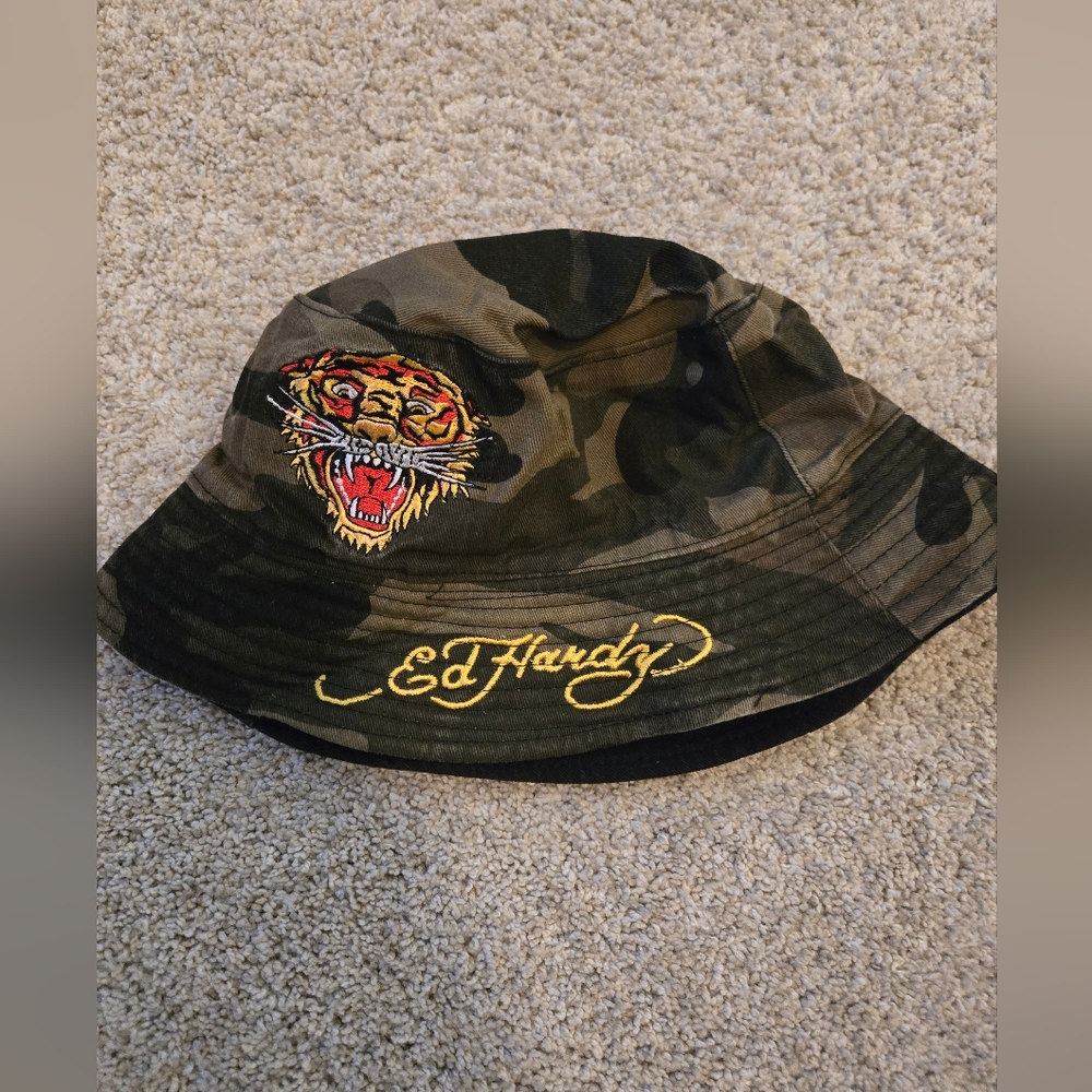 Ed Hardy Camouflage Bucket Hat